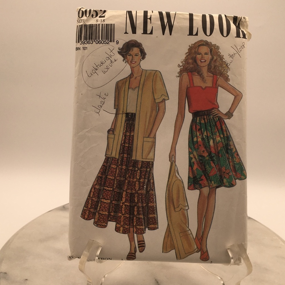 SIMPLICITY/NEW LOOK PATTERN #6052 - Skirt/Jacket/Top
